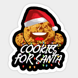 Funny Christmas Cookies For Santa Sticker